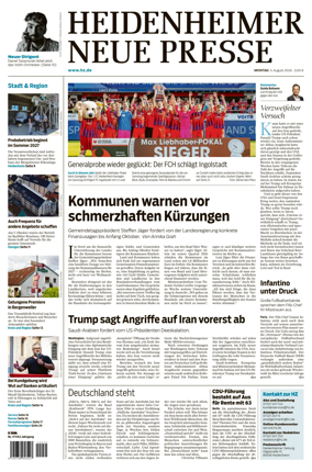 Cover of Heidenheimer Neue Presse