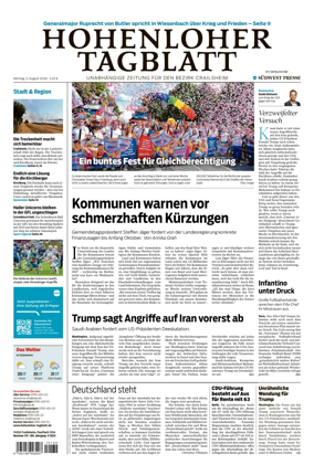 Cover of Hohenloher Tagblatt