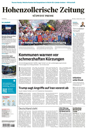 Cover of Hohenzollerische Zeitung
