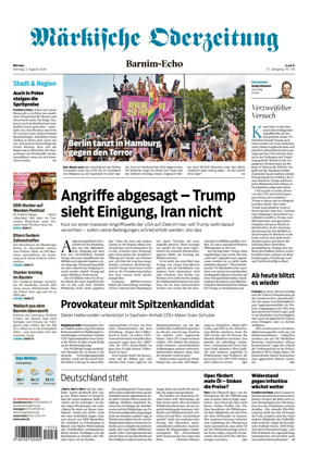 Cover of Markische Oderzeitung Bernau