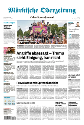 Cover of Markische Oderzeitung Eisenhuttenstadt