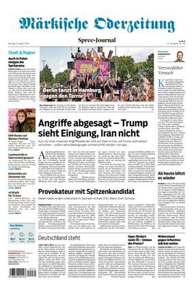 Cover of Markische Oderzeitung Spree-Journal