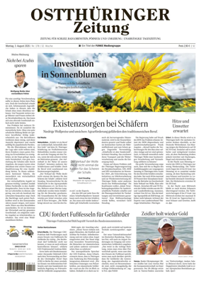 Cover of Ostthuringer Zeitung (Posneck)