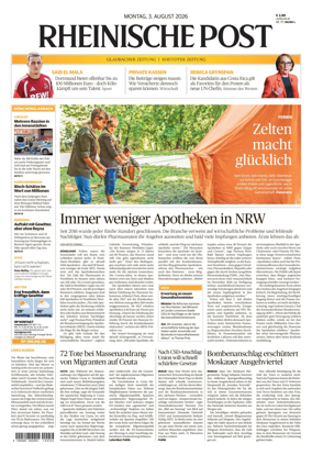 Cover of Rheinische Post - Monchengladbach and Korschenbroich