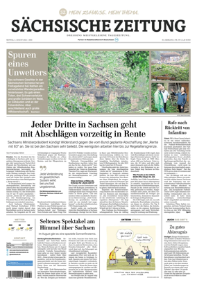 Cover of Sachsische Zeitung (Dresden)