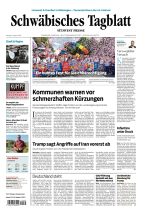 Cover of Schwabisches Tagblatt - Tubinger Chronik