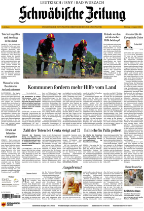 Cover of Schwabische Zeitung (Leutkirch / Isny / Bad Wurzach)