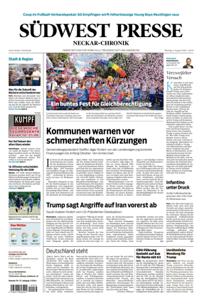 Cover of SUDWEST PRESSE - Neckar-Chronik