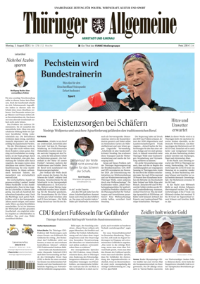 Cover of Thuringer Allgemeine (Arnstadt und Ilmenauz)