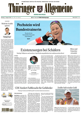 Cover of Thuringer Allgemeine (Weimar)