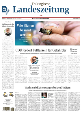 Cover of Thuringische Landeszeitung (Jena)