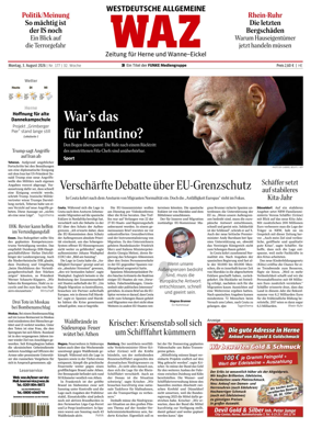 Cover of Westdeutsche Allgemeine Zeitung (Herne)