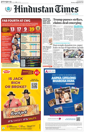 Cover of Hindustan Times (Lucknow)