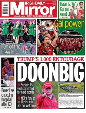 Cover of Irish Daily Mirror