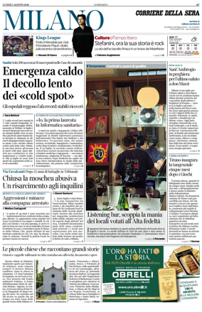Cover of Corriere della Sera (Milano)