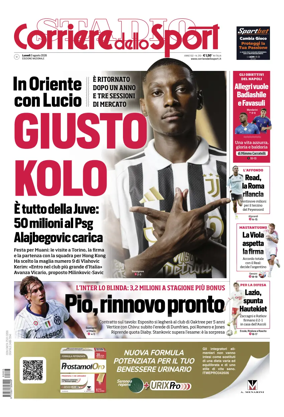 Cover of Corriere dello Sport