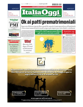 Cover of ItaliaOggi Sette