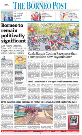 Cover of The Borneo Post (Sarawak)