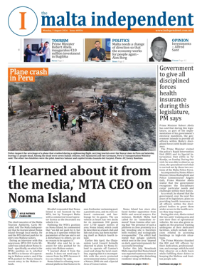Cover of Malta Independent