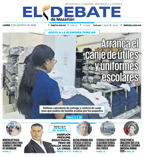 Cover of El Debate de Mazatlan