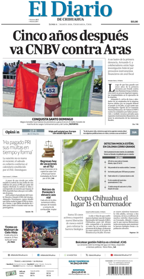Cover of El Diario de Chihuahua