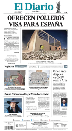 Cover of El Diario de Juarez