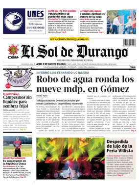 Cover of El Sol de Durango