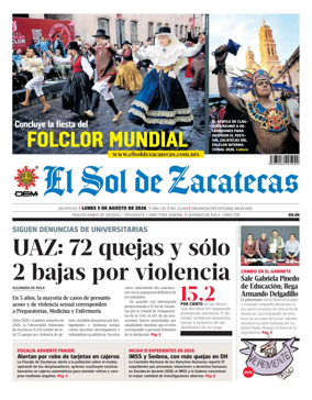 Cover of El Sol de Zacatecas