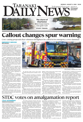 Cover of Taranaki Daily News