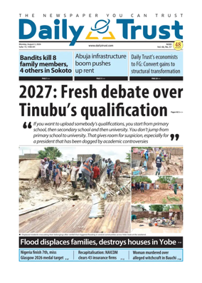 Cover of Daily Trust