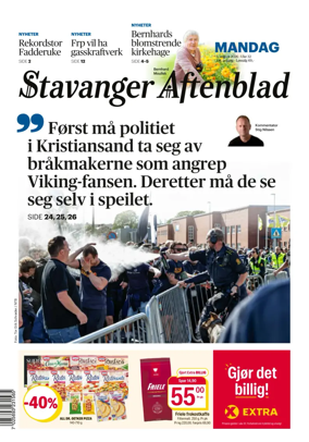 Cover of Stavanger Aftenblad