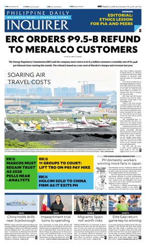 Cover of Philippine Daily Inquirer