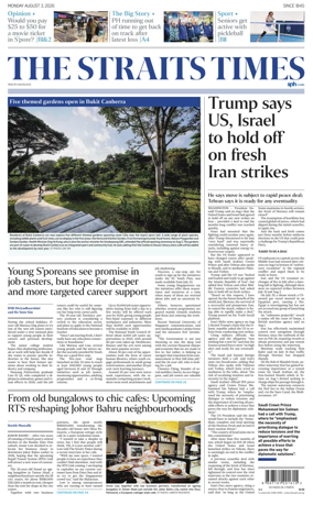 Cover of The Straits Times