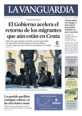 Cover of La Vanguardia