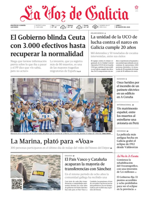 Cover of La Voz de Galicia (A Coruna)