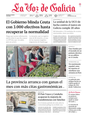 Cover of La Voz de Galicia (Ourense)