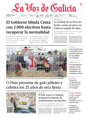 Cover of La Voz de Galicia (Santiago)