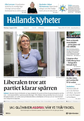 Cover of Hallands Nyheter