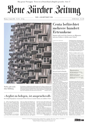 Cover of Neue Zurcher Zeitung