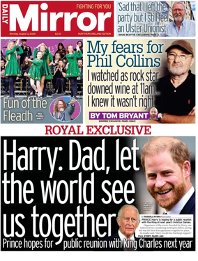 Cover of Daily Mirror (Northern Ireland)