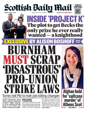 Cover of Scottish Daily Mail