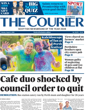 Cover of The Courier & Advertiser (Perth and Perthshire Edition)