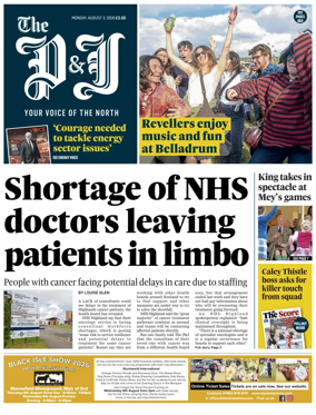 Cover of The Press and Journal (Inverness Highlands and Islands)