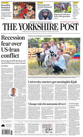 Cover of Yorkshire Post