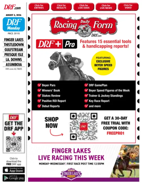 Cover of Daily Racing Form National Digital Edition