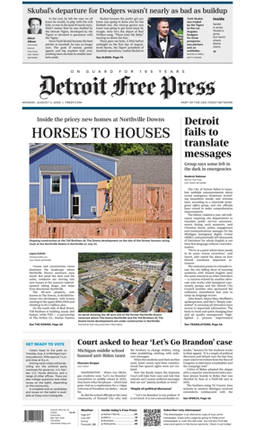 Cover of Detroit Free Press