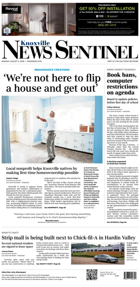 Cover of Knoxville News Sentinel