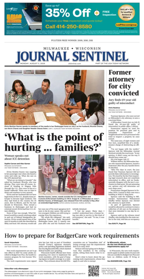 Cover of Milwaukee Journal Sentinel