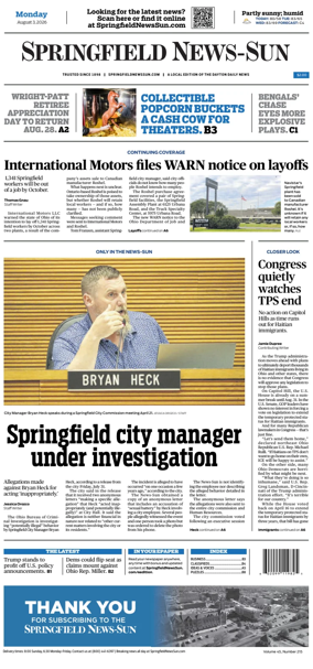 Cover of Springfield News-Sun