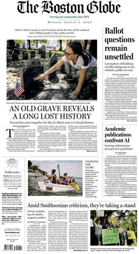Cover of The Boston Globe